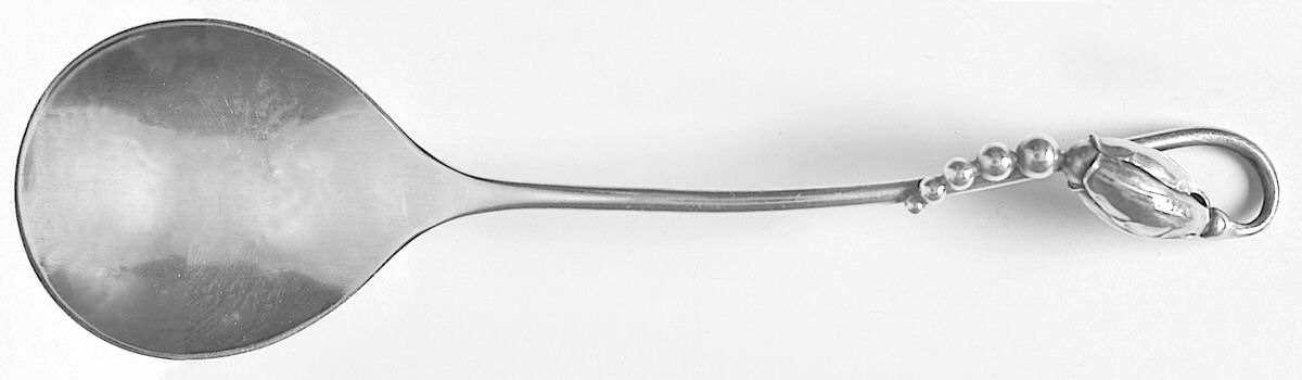 Blossom (Sterling, 1919) Jam Spoon by Georg Jensen (Denmark)-1