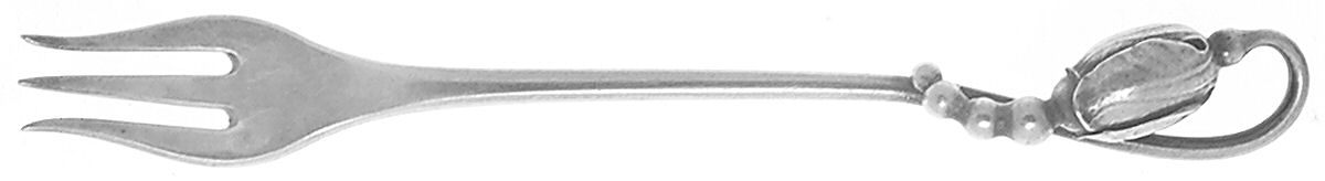 Blossom (Sterling, 1919) Individual Hors d'Oeuvres Fork by Georg Jensen (Denmark)-1