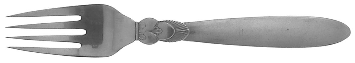 Cactus (Sterling, 1930) Fork by Georg Jensen (Denmark)-1