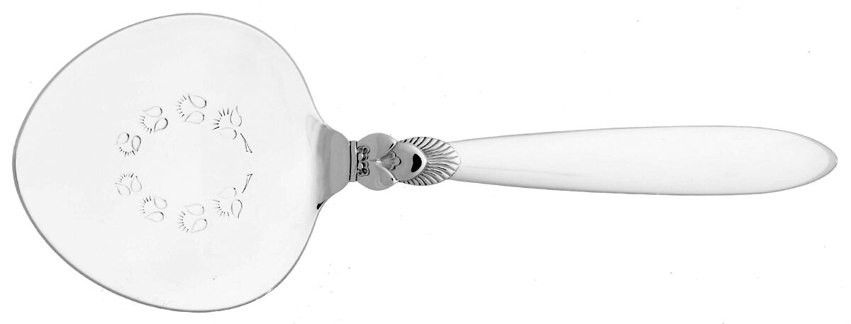 Cactus (Sterling, 1930) Solid Pastry Server by Georg Jensen (Denmark)-1
