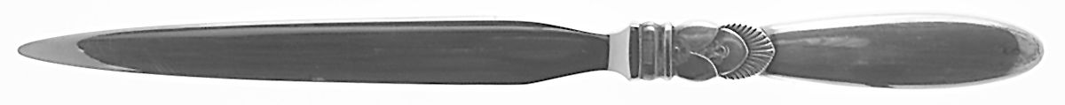 Cactus (Sterling, 1930) Large Letter Opener with Stainless Blade by Georg Jensen (Denmark)-1