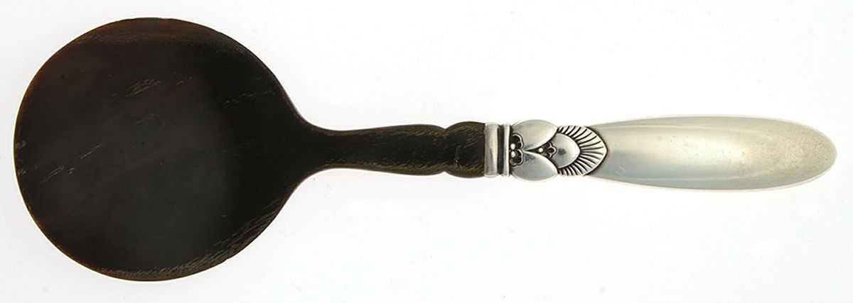 Cactus (Sterling, 1930) Horn Blade Tomato Server by Georg Jensen (Denmark)-1