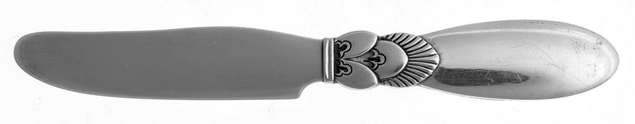 Cactus (Sterling, 1930) Baby Knife Solid Piece by Georg Jensen (Denmark)-1
