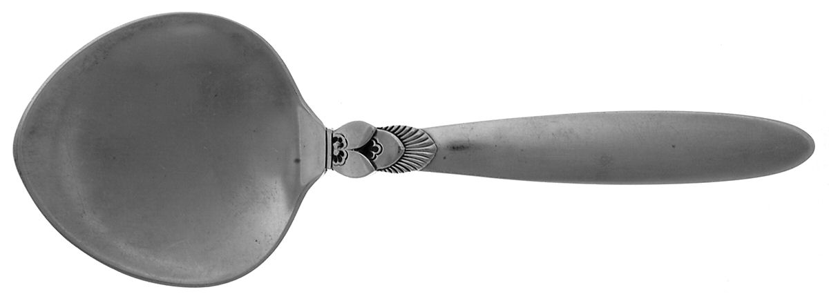 Cactus (Sterling, 1930) Small Solid Pastry Server by Georg Jensen (Denmark)-1