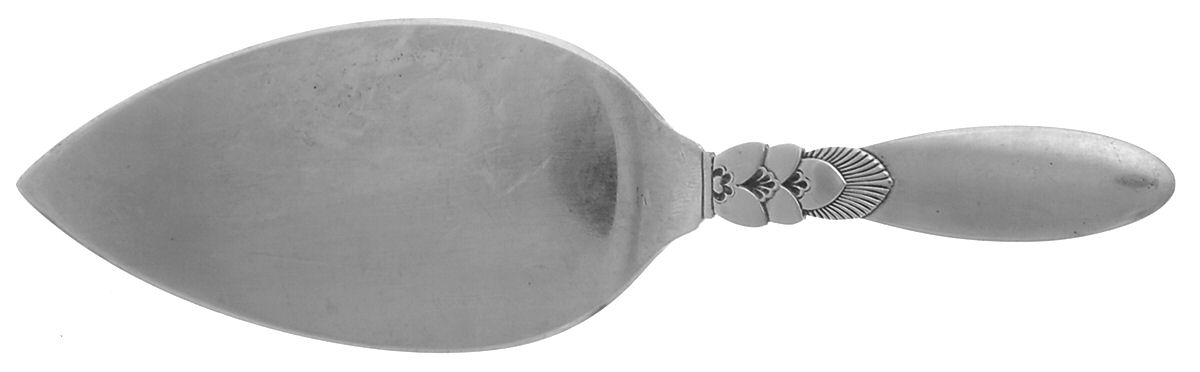 Cactus (Sterling, 1930) Cake Server, Solid Piece by Georg Jensen (Denmark)-1
