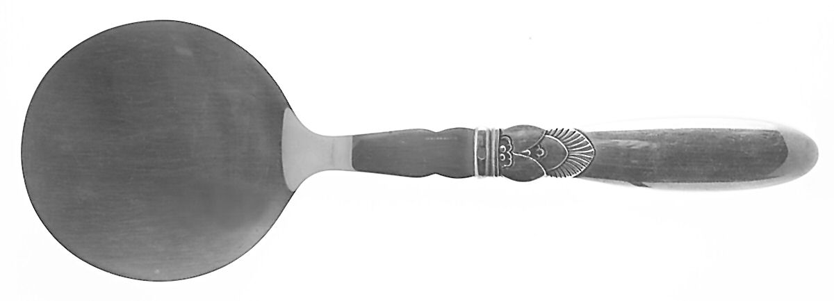 Cactus (Sterling, 1930) Egg Server with Stainless Blade by Georg Jensen (Denmark)-1