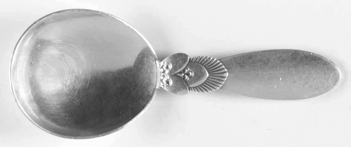 Cactus (Sterling, 1930) Sugar Spoon by Georg Jensen (Denmark)-1