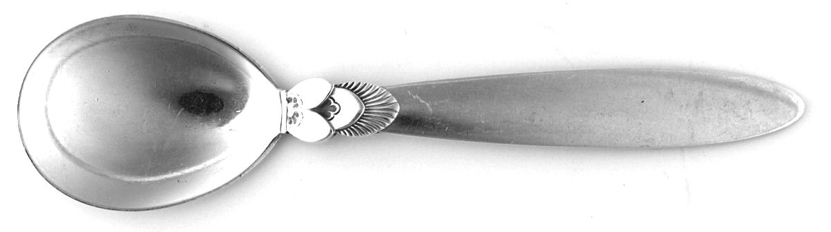 Cactus (Sterling, 1930) Ice Cream Spoon Individual by Georg Jensen (Denmark)-1