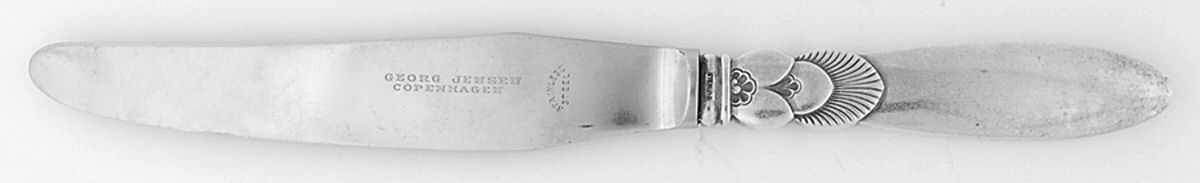 Cactus (Sterling, 1930) European Modern Hollow Knife by Georg Jensen (Denmark)-1