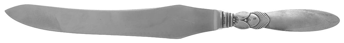 Cactus (Sterling, 1930) Large Stainless Blade Roast Carving Knife by Georg Jensen (Denmark)-1