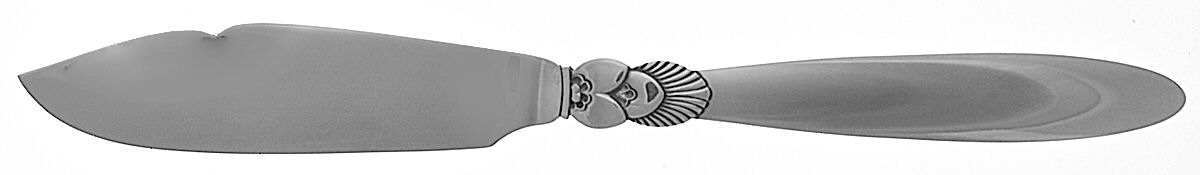 Cactus (Sterling, 1930) Individual Solid Fish Knife by Georg Jensen (Denmark)-1