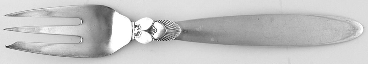 Cactus (Sterling, 1930) Individual Cake Fork by Georg Jensen (Denmark)-1