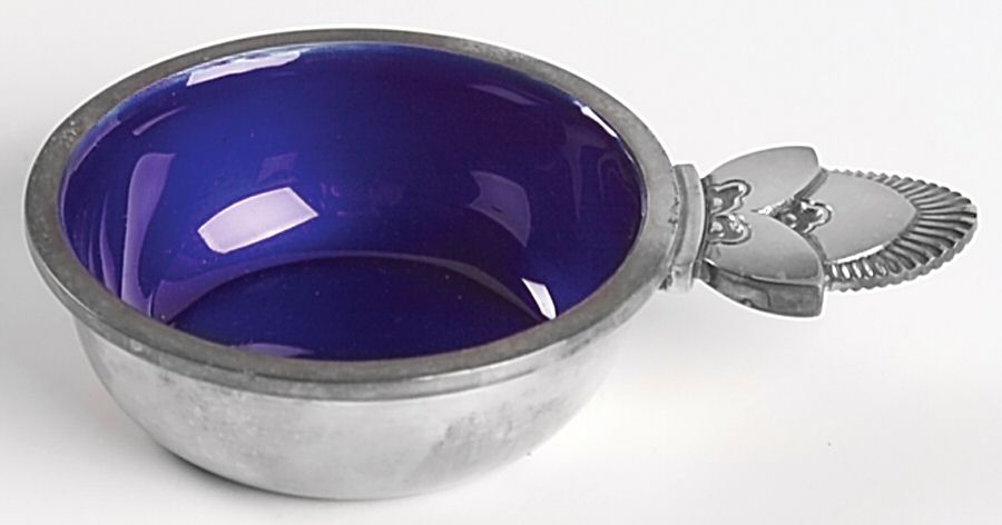 Cactus (Sterling, 1930) Enameled Salt Cellar Individual by Georg Jensen (Denmark)-1