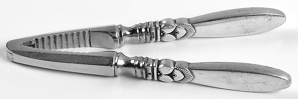 Cactus (Sterling, 1930) Stainless Grip Nut Cracker by Georg Jensen (Denmark)-1