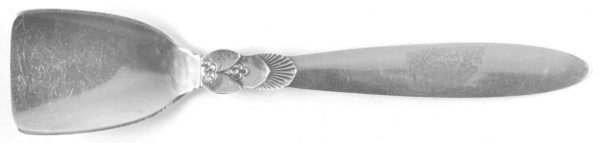 Cactus (Sterling, 1930) Caviar Shovel, Solid Piece by Georg Jensen (Denmark)-1