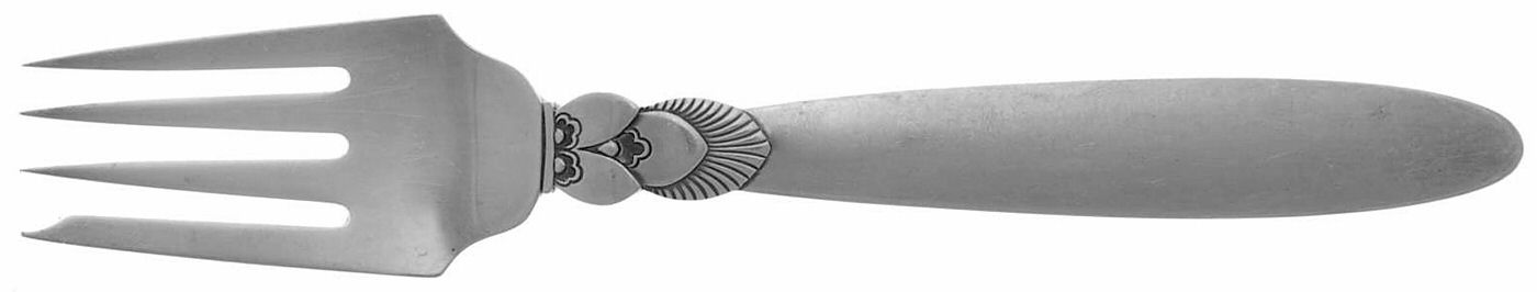 Cactus (Sterling, 1930) Individual Salad Fork by Georg Jensen (Denmark)-1