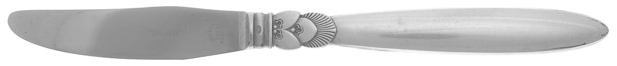 Cactus (Sterling, 1930) Modern Long Handle Luncheon Knife by Georg Jensen (Denmark)-1