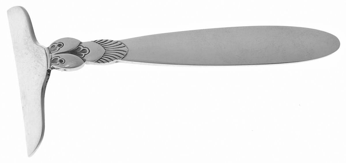 Cactus (Sterling, 1930) Large Solid Food Pusher by Georg Jensen (Denmark)-1
