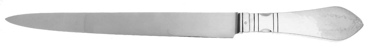 Continental (Sterling, 1908) Large Stainless Blade Roast Carving Knife by Georg Jensen (Denmark)-1