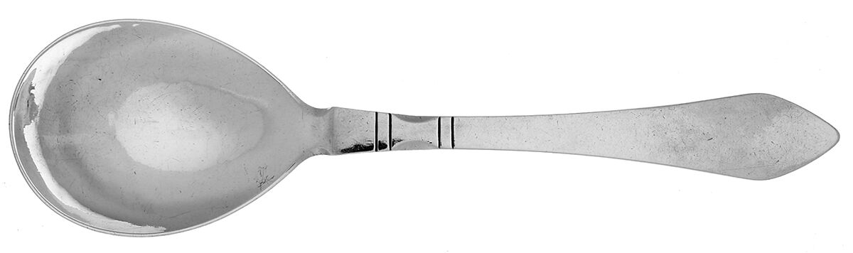 Continental (Sterling, 1908) Vegetable Serving Spoon (Solid) by Georg Jensen (Denmark)-1