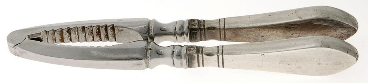 Continental (Sterling, 1908) Stainless Grip Nut Cracker by Georg Jensen (Denmark)-1