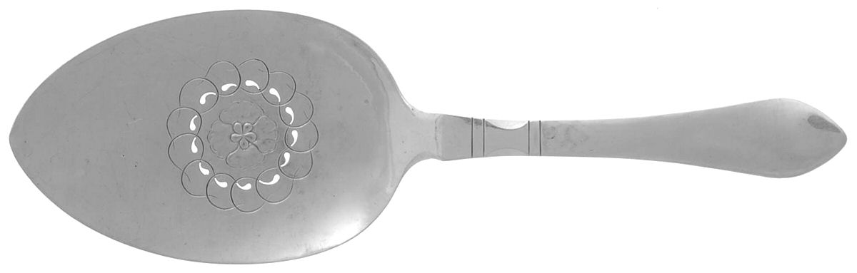 Continental (Sterling, 1908) Solid Fish Serving Spoon by Georg Jensen (Denmark)-1