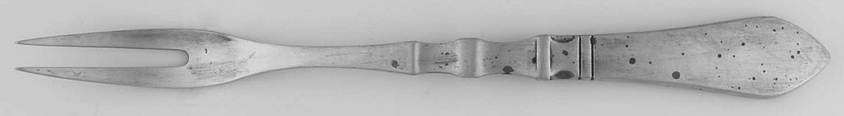 Continental (Sterling, 1908) Large 2-Tine Cold Meat Serving Fork by Georg Jensen (Denmark)-1