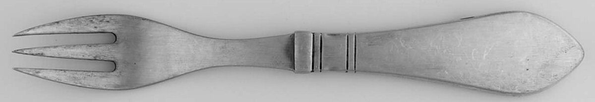 Continental (Sterling, 1908) Fruit Fork with Hollow Handle & Sterling Tines by Georg Jensen (Denmark)-1