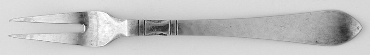 Continental (Sterling, 1908) 2-Tine Cold Cut Serving Fork by Georg Jensen (Denmark)-1