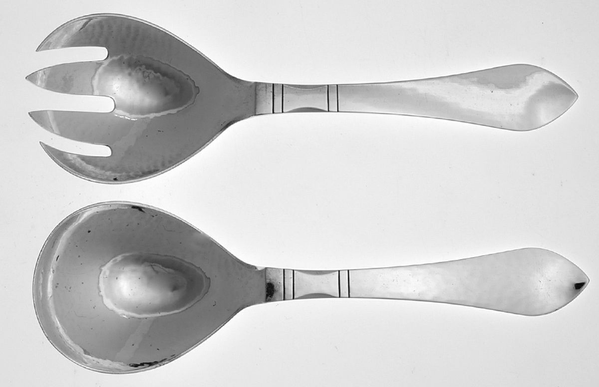 Continental (Sterling, 1908) Solid Compote Serving Set 2 Piece by Georg Jensen (Denmark)-1