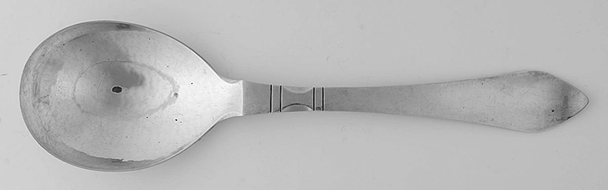 Continental (Sterling, 1908) Large Solid Serving Spoon by Georg Jensen (Denmark)-1