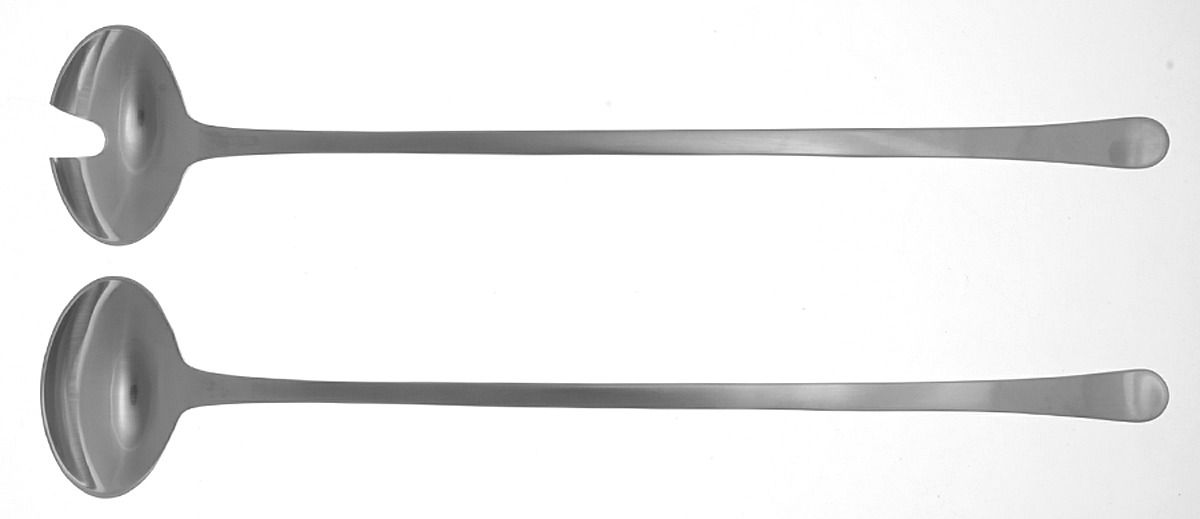 Copenhagen (Stainless) (2 Pc) Solid Salad Set by Georg Jensen (Denmark)-1