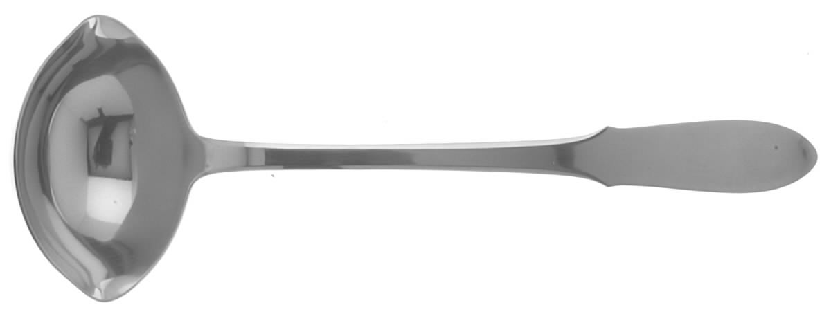 Mitra (Stainless) Solid Soup Ladle by Georg Jensen (Denmark)-1