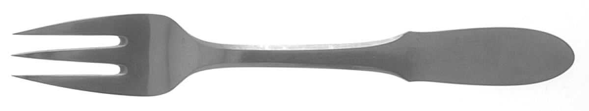 Mitra (Stainless) Large Individual Solid Fish/Salad Fork by Georg Jensen (Denmark)-1