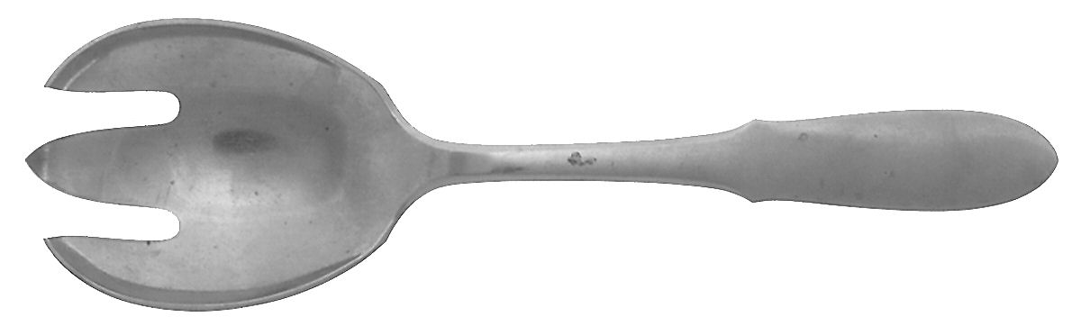 Mitra (Stainless) Small Solid Serving Fork by Georg Jensen (Denmark)-1