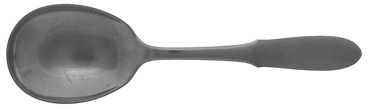 Mitra (Stainless) Small Solid Serving Spoon by Georg Jensen (Denmark)-1
