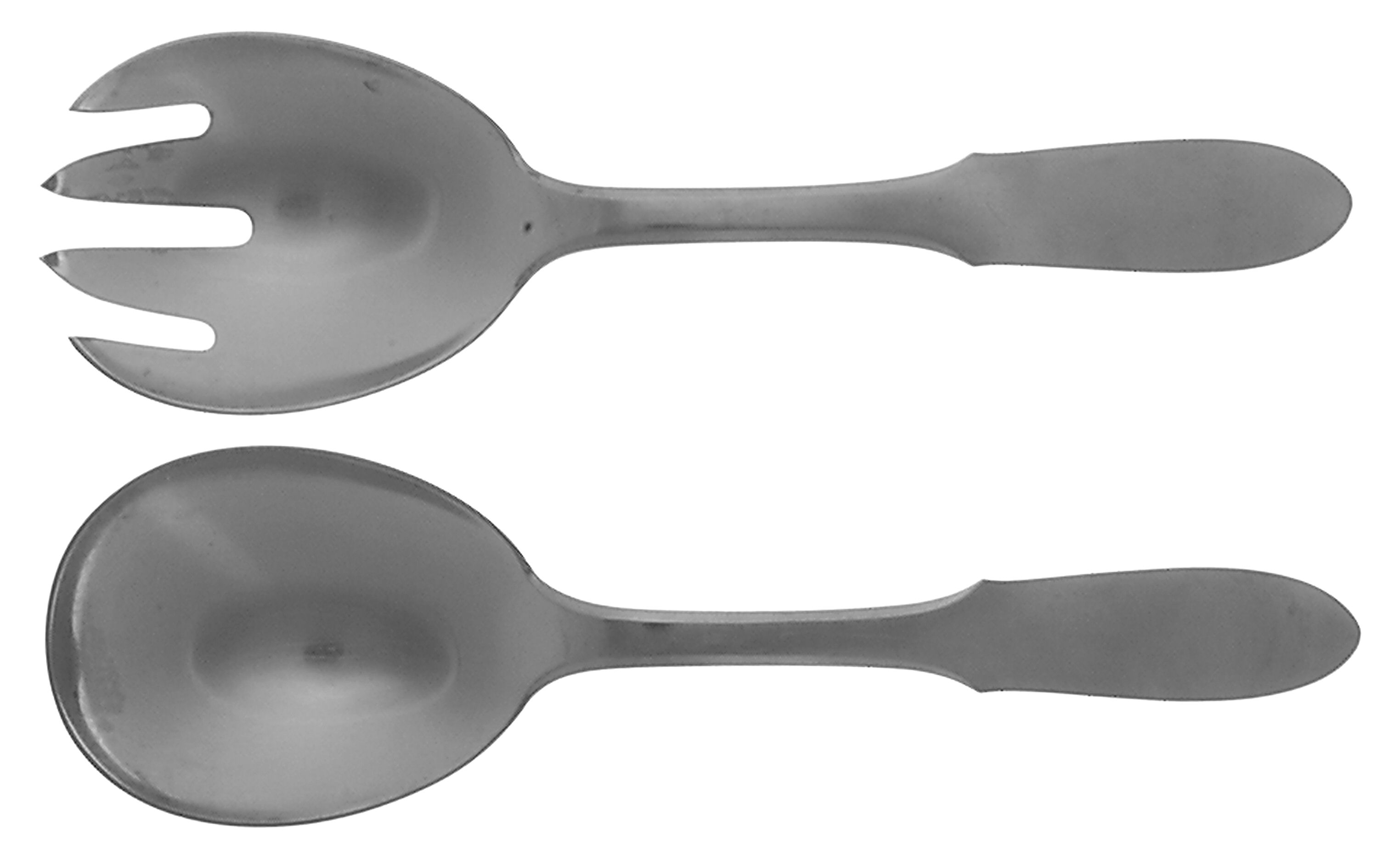 Mitra (Stainless) (2 Pc) Solid Salad Set by Georg Jensen (Denmark)-1