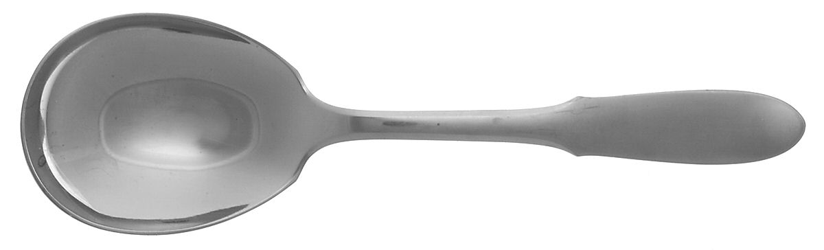 Mitra (Stainless) Solid Serving Spoon by Georg Jensen (Denmark)-1