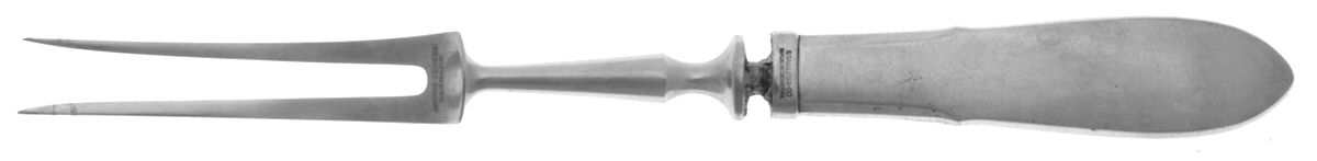 Mitra (Stainless) Small Steak Carving Fork with Stainless Prongs by Georg Jensen (Denmark)-1