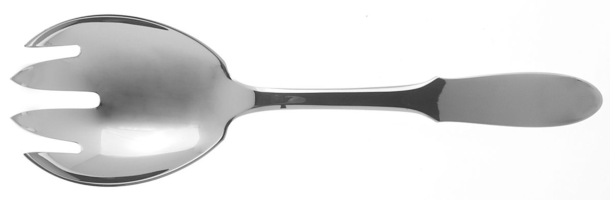 Mitra (Stainless) Solid Serving Fork by Georg Jensen (Denmark)-1