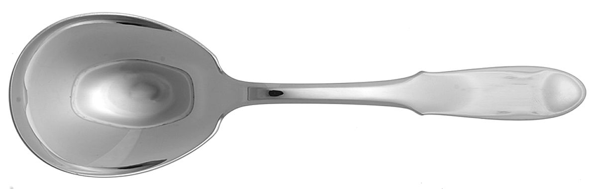Mitra (Stainless) Solid Serving Spoon by Georg Jensen (Denmark)-1