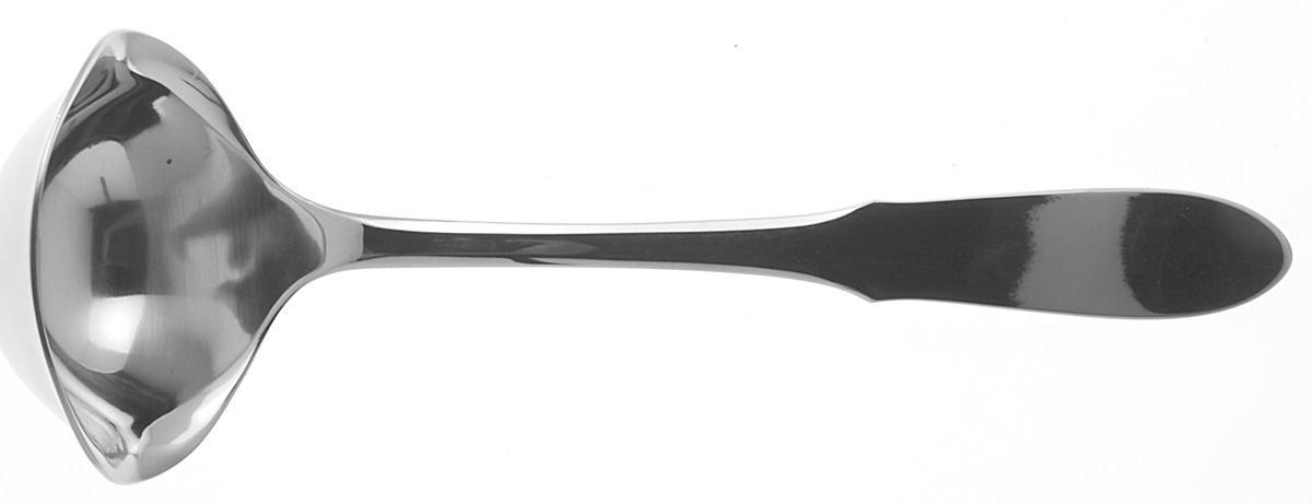 Mitra (Stainless) Solid Gravy Ladle by Georg Jensen (Denmark)-1