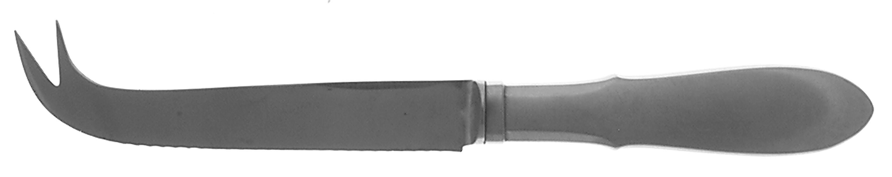 Mitra (Stainless) Cheese/Bar Knife Hollow Handle 2 Prong by Georg Jensen (Denmark)-1