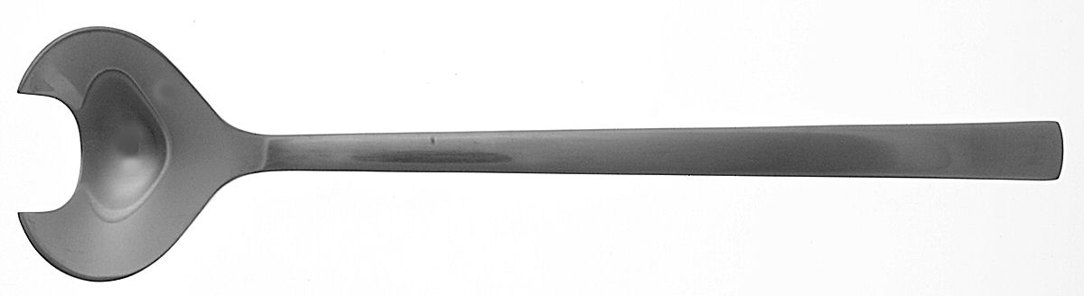 New York (Stainless) Solid Salad Serving Fork by Georg Jensen (Denmark)-1