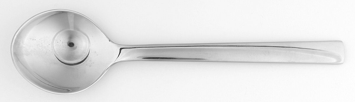 New York (Stainless) Dessert/Oval Soup Spoon by Georg Jensen (Denmark)-1