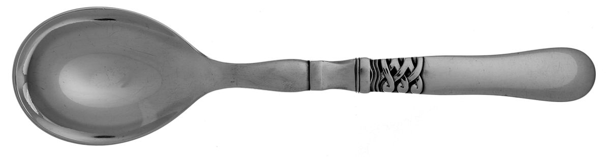 Nordic-Ladby (Sterling, 1927) Salad Serving Spoon,Hollow Handle,Sterling Bowl by Georg Jensen (Denmark)-1