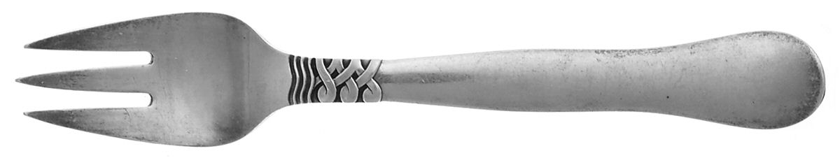 Nordic-Ladby (Sterling, 1927) Individual Solid Fish Fork by Georg Jensen (Denmark)-1
