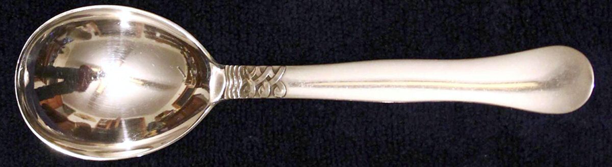 Nordic-Ladby (Sterling, 1927) Old Style Oval Soup Spoon by Georg Jensen (Denmark)-1