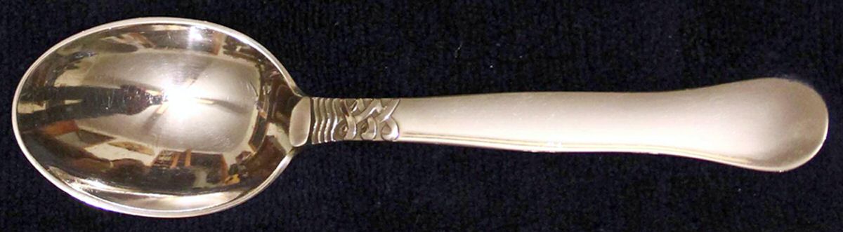 Nordic-Ladby (Sterling, 1927) Dessert/Oval Soup Spoon by Georg Jensen (Denmark)-1