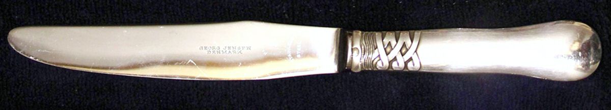 Nordic-Ladby (Sterling, 1927) Modern Hollow Knife by Georg Jensen (Denmark)-1